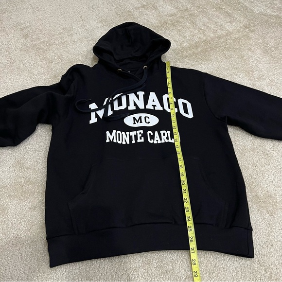 Monaco Monte Carlo Black Sweatshirt Hoodie Men Size XL New Hooded Gravitee NWT - Picture 4 of 15